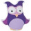 PRINTED CUSHION S OWL LILAC 62