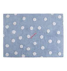 RUG POLKA DOTS BLUE-WHITE 120X160 22