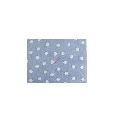 RUG POLKA DOTS BLUE-WHITE 120X160 22