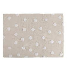 RUG POLKA DOTS BEIGE-WHITE 120X160 22