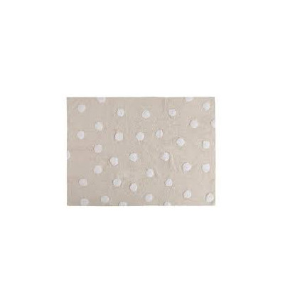 RUG POLKA DOTS BEIGE-WHITE 120X160 22