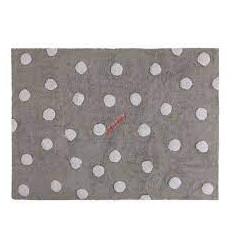 RUG POLKA DOTS GREY-WHITE 120X160 22
