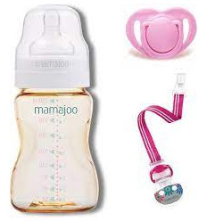 GIFTSET 1 FLES+SPEEN+SPEENHANGER ROZE 4