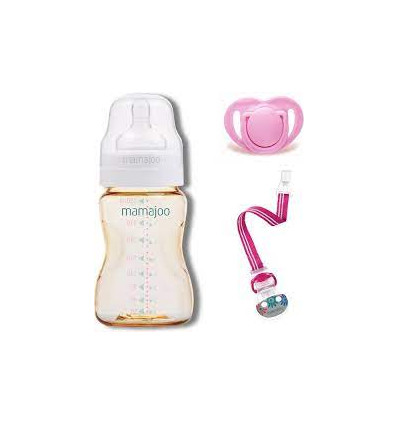 GIFTSET 1 FLES+SPEEN+SPEENHANGER ROZE 4