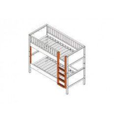 MONT STAPELBED NORDIC WIT TRAP RECHT 202