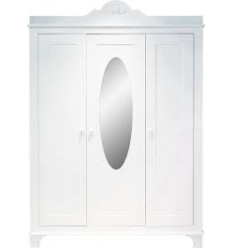 ARMOIRE 3-POR MIROIR ROMANTIC BLANC 20
