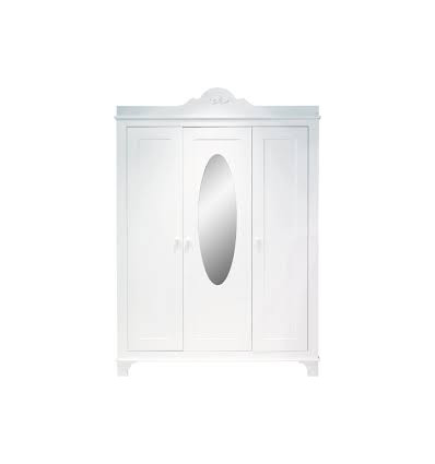 ARMOIRE 3-POR MIROIR ROMANTIC BLANC 20