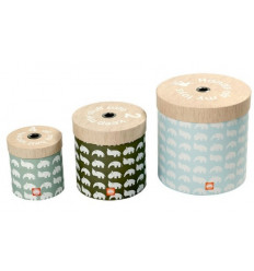 ROUND BOX SET 3 PCS. BLUE 9