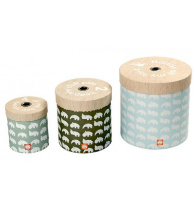 ROUND BOX SET 3 PCS. BLUE 9