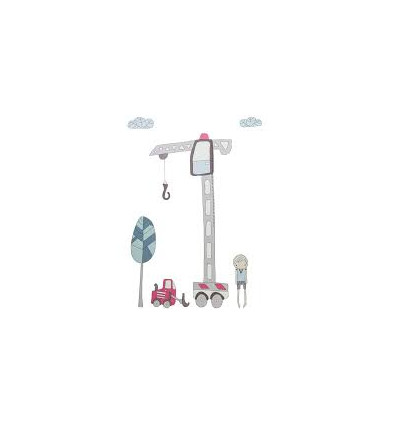 WALLSTICKER MEAS. 0-130CM VILLAGE BOY 5