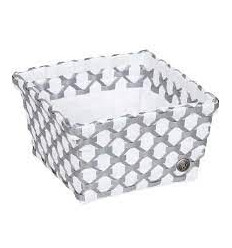ALBI SQUARE BASKET SIZE S WHITE WITH