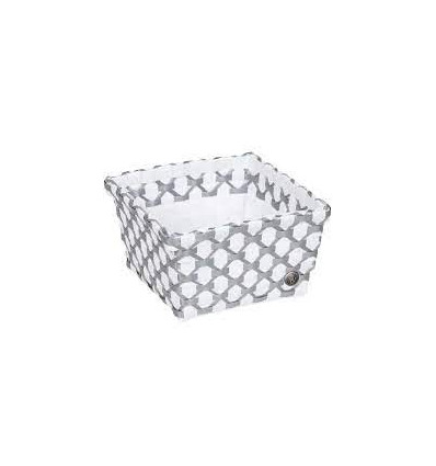 ALBI SQUARE BASKET SIZE S WHITE WITH