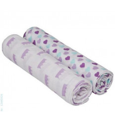 SWADDLE & BURB BLANKET 2PCS LITTLE KING&