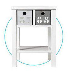 NACHTKASTJE BASIC WOOD WHITE WASH 202