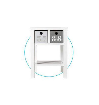 NACHTKASTJE BASIC WOOD WHITE WASH 202