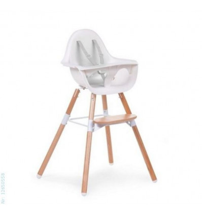 EVOLU 2 STOEL NAT/WIT 2IN1+BEUGEL 25