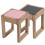 FLIP TOP STOOL PASTEL PINK/DARK GREY 62