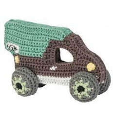 CROCHET RATTLE TRUCK GREEN 62
