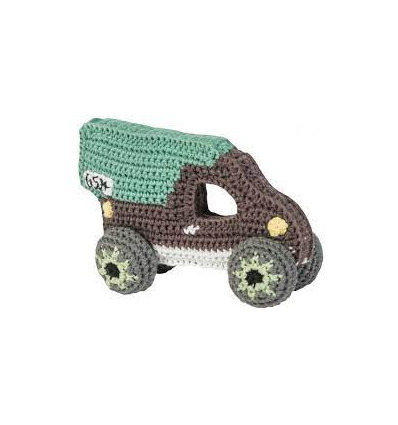 CROCHET RATTLE TRUCK GREEN 62