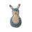 CROCHET TILTING TOY RABBIT PASTEL BLUE 7