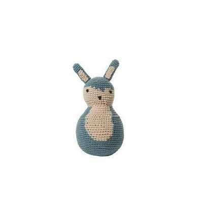 CROCHET TILTING TOY RABBIT PASTEL BLUE 7