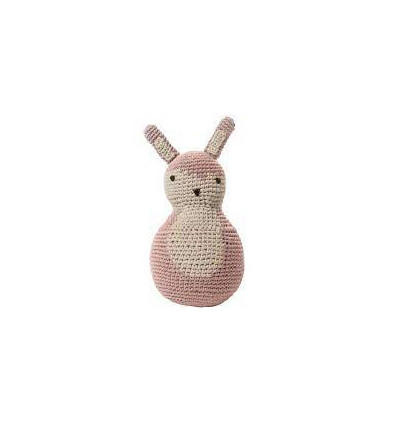CROCHET TILTING TOY RABBIT PASTEL ROSE 7