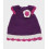 DOLL CLOTHES DRESS W/FLOWER LILAC 62