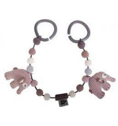 CROCHET PRAM CHAIN ELEPHANT PASTEL LILAC