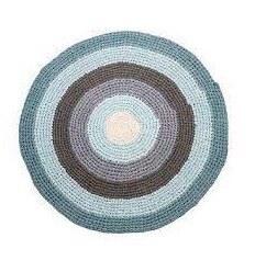 CROCHET FLOOR MAT PASTEL BLUE 62