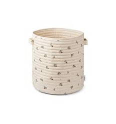 LIA QUILTED BASKET PEACH/SEA SHELL 21