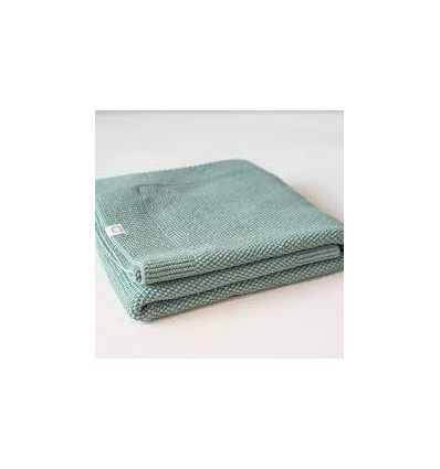 KNITTED BLANKET GREEN 22