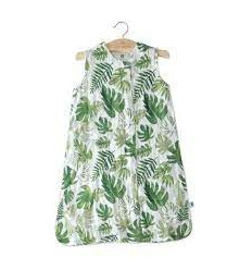 MUSLIN SLEEP BAG M TROPICAL LEAF 22