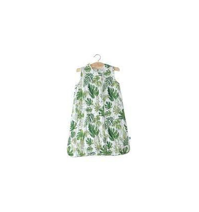 MUSLIN SLEEP BAG M TROPICAL LEAF 22