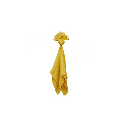 CUDDLE CLOTH MUSLIN PEACOCK OCS MUSTARD