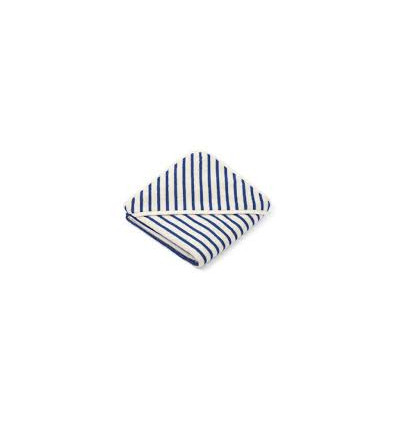 LOUIE HOODED TOWEL STRIPE BLUE/CR ME 21