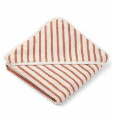 LOUIE HOODED TOWEL TUSCANY ROSE/CREME 21