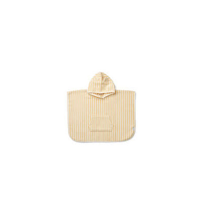 IZZY PONCHO STRIPE JOJOBA/CREME 3-4Y 21