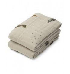 LEWIS MUSLIN CLOTH 2P DINO DARK SANDY 21