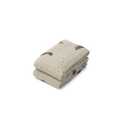 LEWIS MUSLIN CLOTH 2P DINO DARK SANDY 21