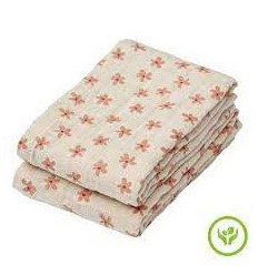 LEWIS MUSLIN CLOTH 2P FLORAL/SEASHELL 21