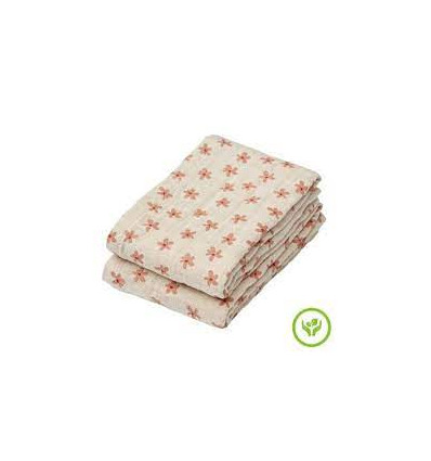 LEWIS MUSLIN CLOTH 2P FLORAL/SEASHELL 21