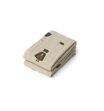 LEWIS MUSLIN CLOTH 2P SUPERHERO/DUNE 21