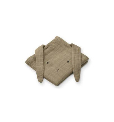 HANNAH MUSLIN CLOTH 2P RABBIT OAT 21