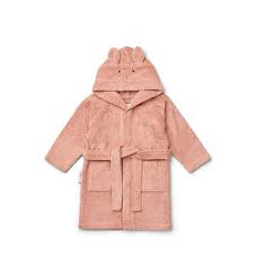 LILY BATHROBE RABBIT DUSTY CORAL 1-2Y 21