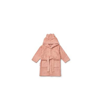 LILY BATHROBE RABBIT DUSTY CORAL 1-2Y 21