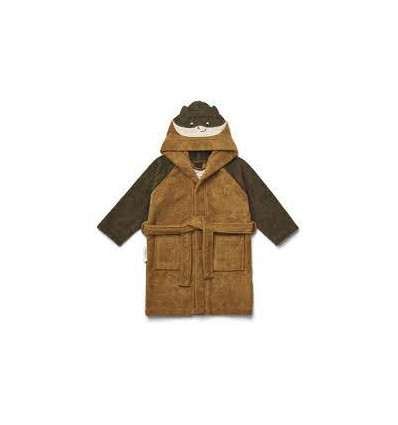 LILY BATHROBE SUPERHERO/CARAMEL 1-2Y 21