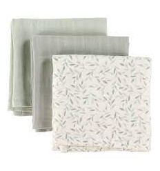 MUSLIN CLOTH 3P GREEN LEAVE/GREEN/GRY 21