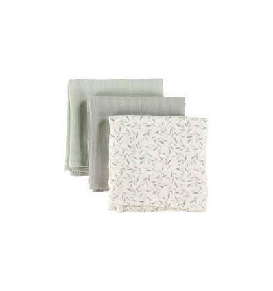 MUSLIN CLOTH 3P GREEN LEAVE/GREEN/GRY 21