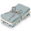 MUSLIN CLOTH 3P FIORI/PETROLEUM/CREME 21