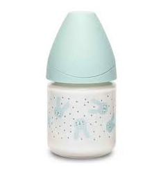 FLES GLAS SIL SLOW12O GREEN RABBITS 241